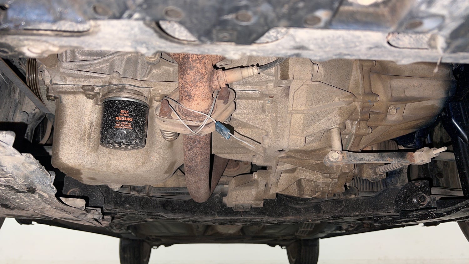 Used 2018 Maruti Suzuki Baleno Alpha 1.2 Petrol Manual extra FRONT LEFT UNDERBODY VIEW