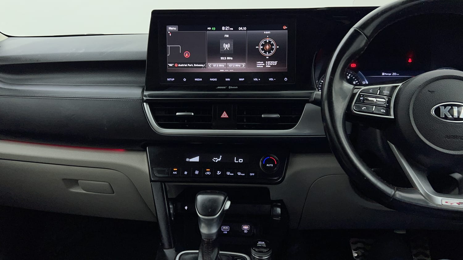 Used 2020 Kia Seltos GTX Plus DCT Petrol Automatic interior MUSIC SYSTEM & AC CONTROL VIEW