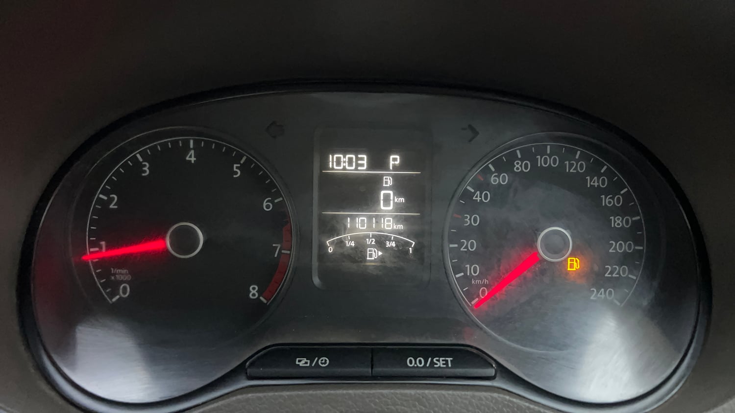 Used 2017 Volkswagen Vento 1.2L Highline Petrol AT Petrol Automatic interior CLUSTERMETER VIEW
