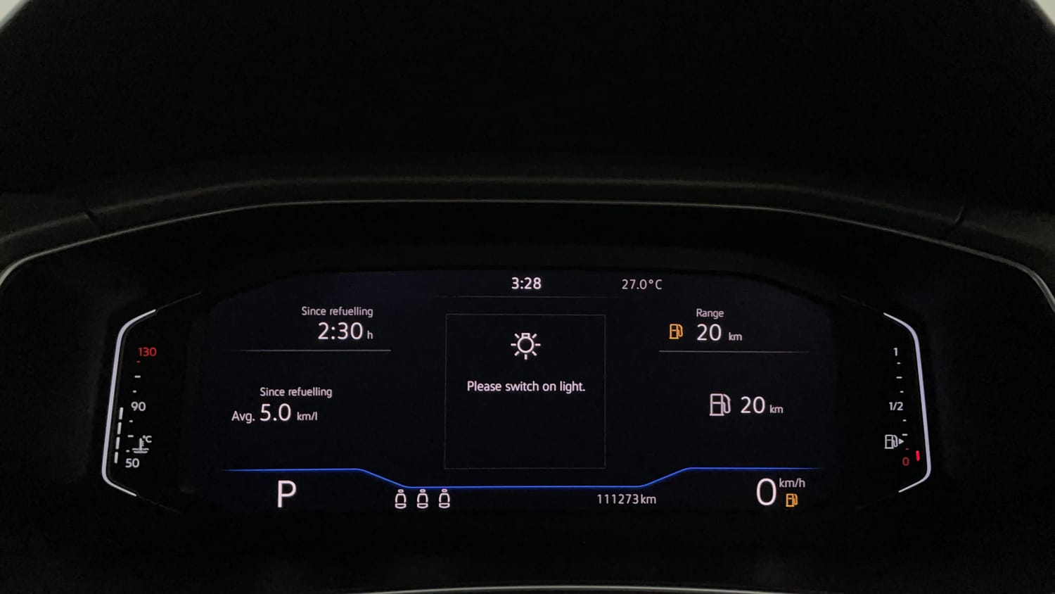 Used 2022 Volkswagen T-Roc [2019-2021] 1.5 TSI DSG Petrol Automatic interior CLUSTERMETER VIEW
