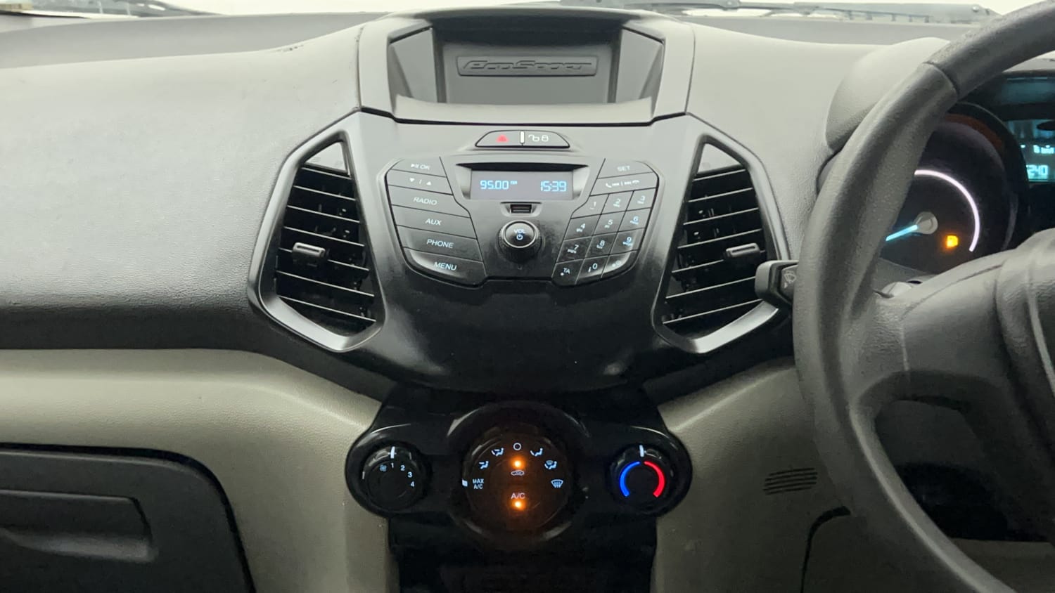 Used 2017 Ford EcoSport Ambiente 1.5L TDCi Diesel Manual interior MUSIC SYSTEM & AC CONTROL VIEW