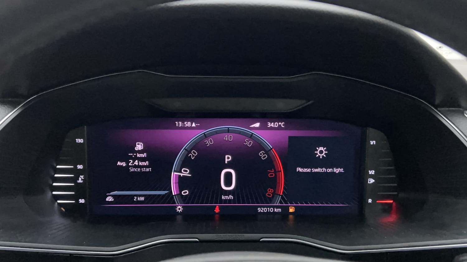 Used 2021 Skoda Superb L&K TSI AT Petrol Automatic interior CLUSTERMETER VIEW