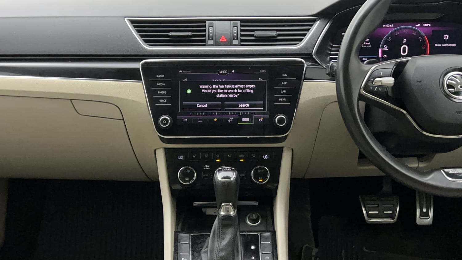 Used 2021 Skoda Superb L&K TSI AT Petrol Automatic interior MUSIC SYSTEM & AC CONTROL VIEW