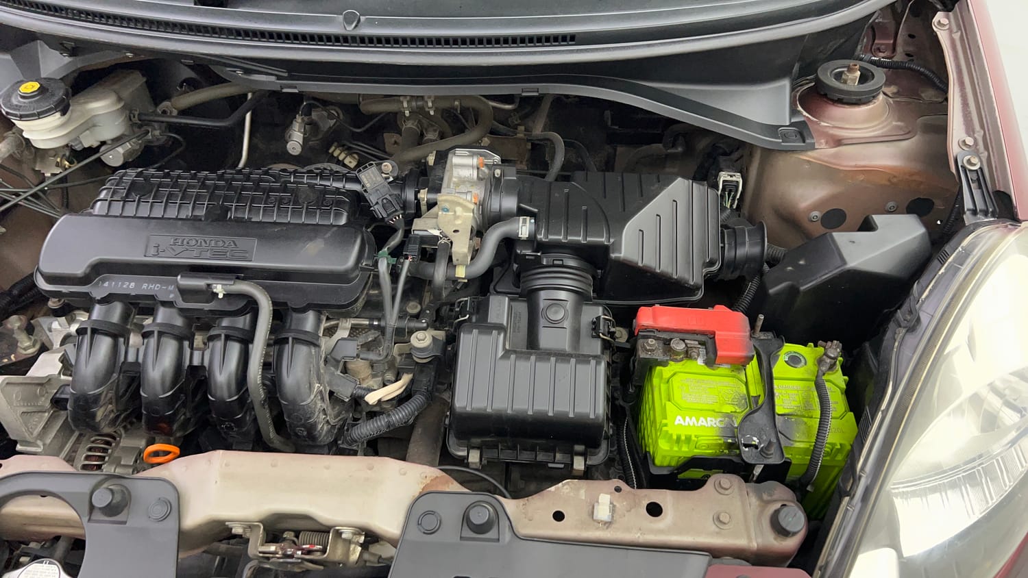 Used 2015 Honda Amaze 1.2 VX (O) Petrol Manual engine ENGINE LEFT SIDE VIEW
