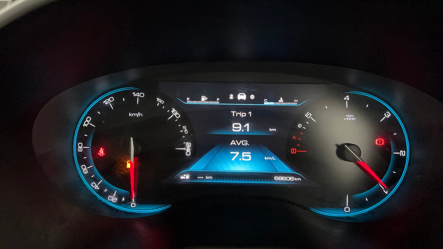 Used 2021 MG Motors Hector Sharp 2.0 Diesel Turbo MT Diesel Manual interior CLUSTERMETER VIEW