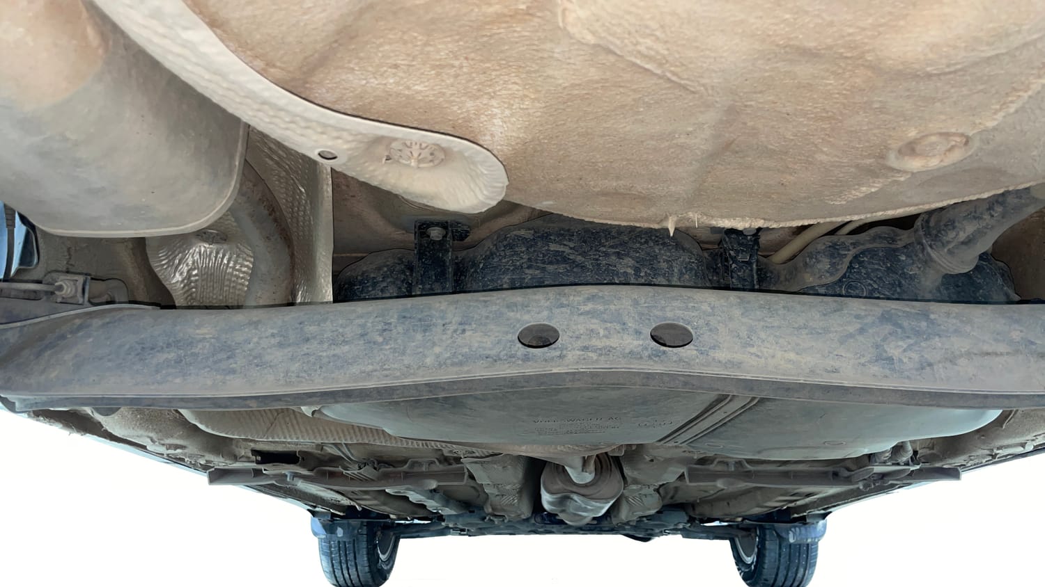 Used 2023 Skoda Kushaq Ambition 1.0L TSI MT Petrol Manual extra REAR UNDERBODY VIEW (TAKEN FROM REAR)