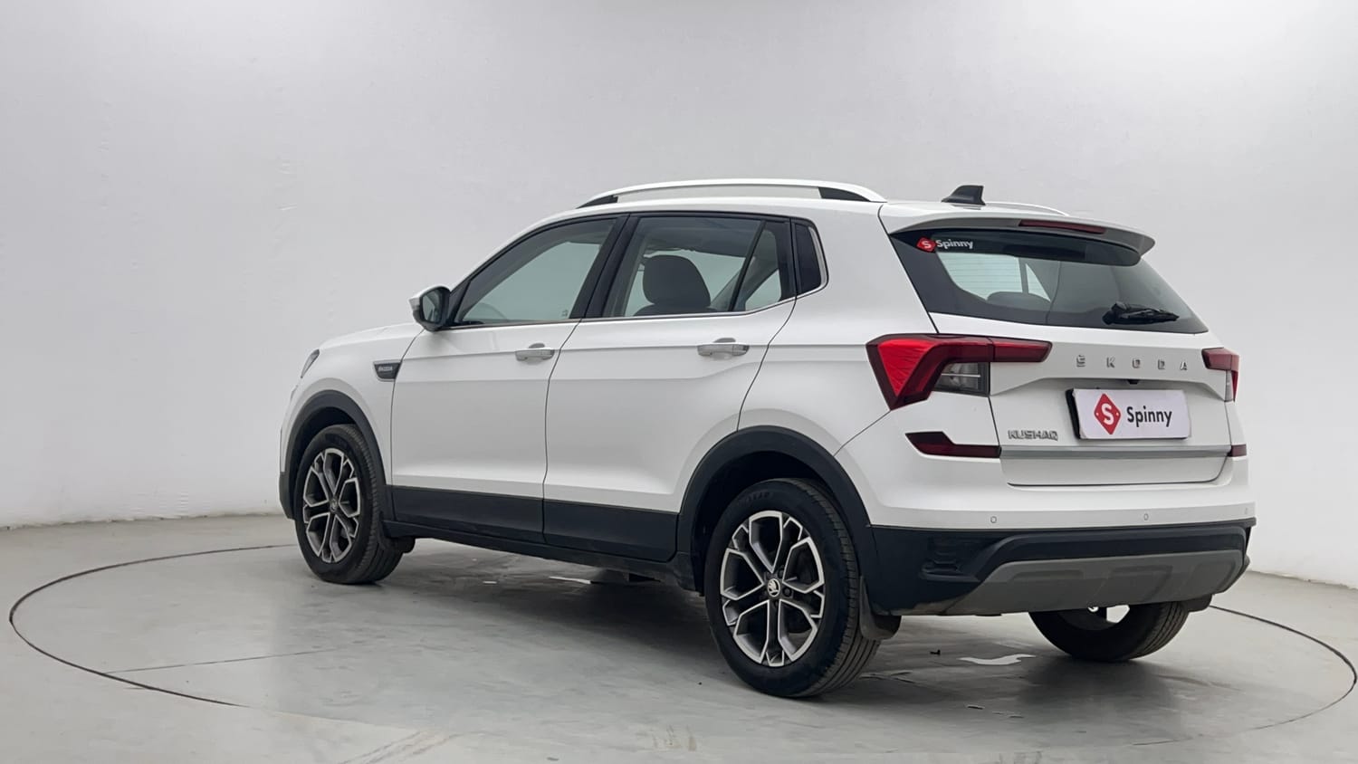 Used 2022 Skoda Kushaq Style 1.0L TSI AT Petrol Automatic exterior LEFT REAR CORNER VIEW