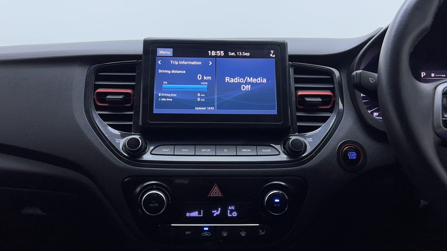 Used 2021 Hyundai Verna SX (O) 1.0 Turbo DCT Petrol Automatic interior MUSIC SYSTEM & AC CONTROL VIEW