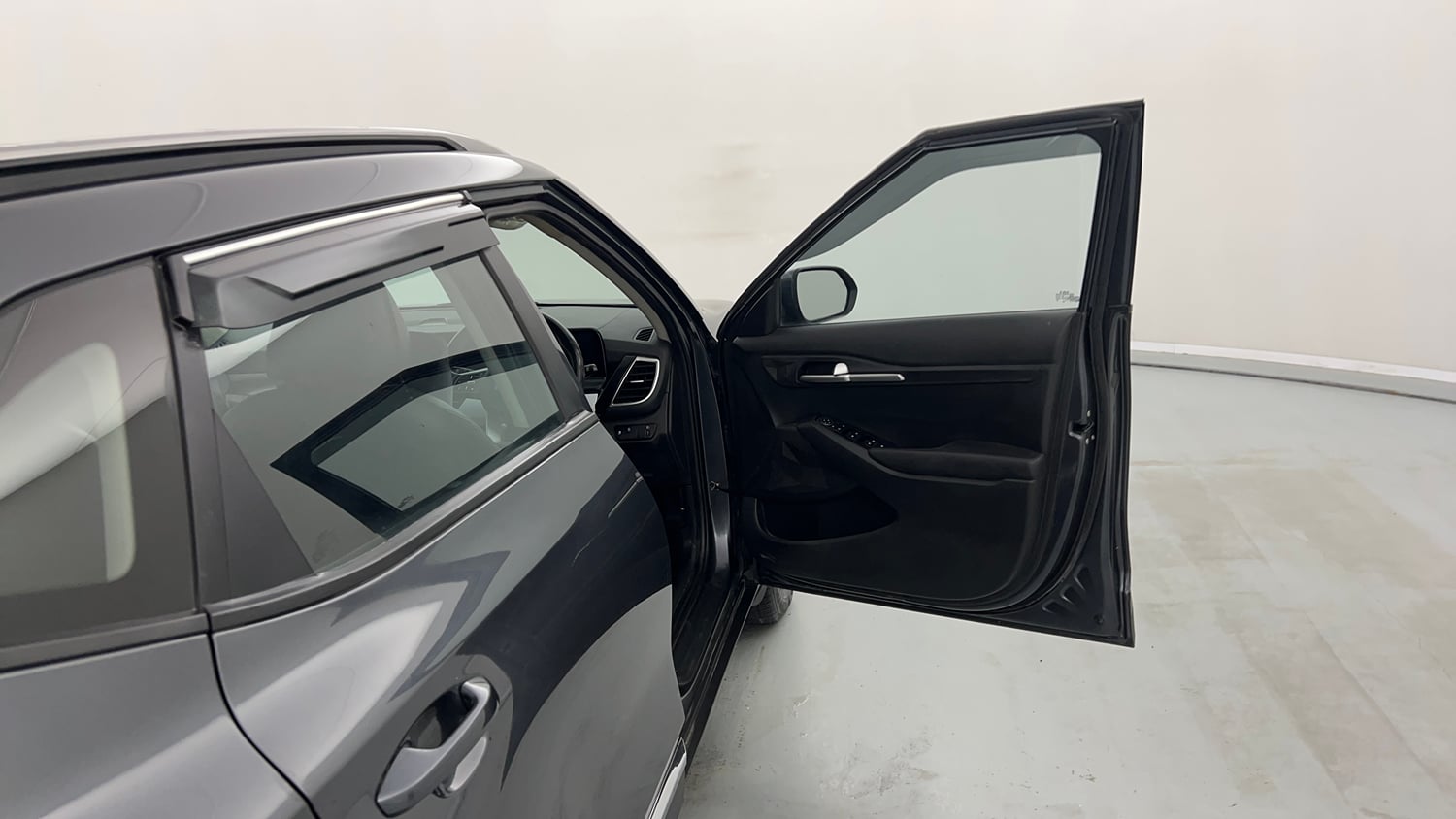 Used 2023 Kia Seltos HTK Plus 1.5 Turbo Petrol iMT Petrol Manual interior RIGHT FRONT DOOR OPEN VIEW