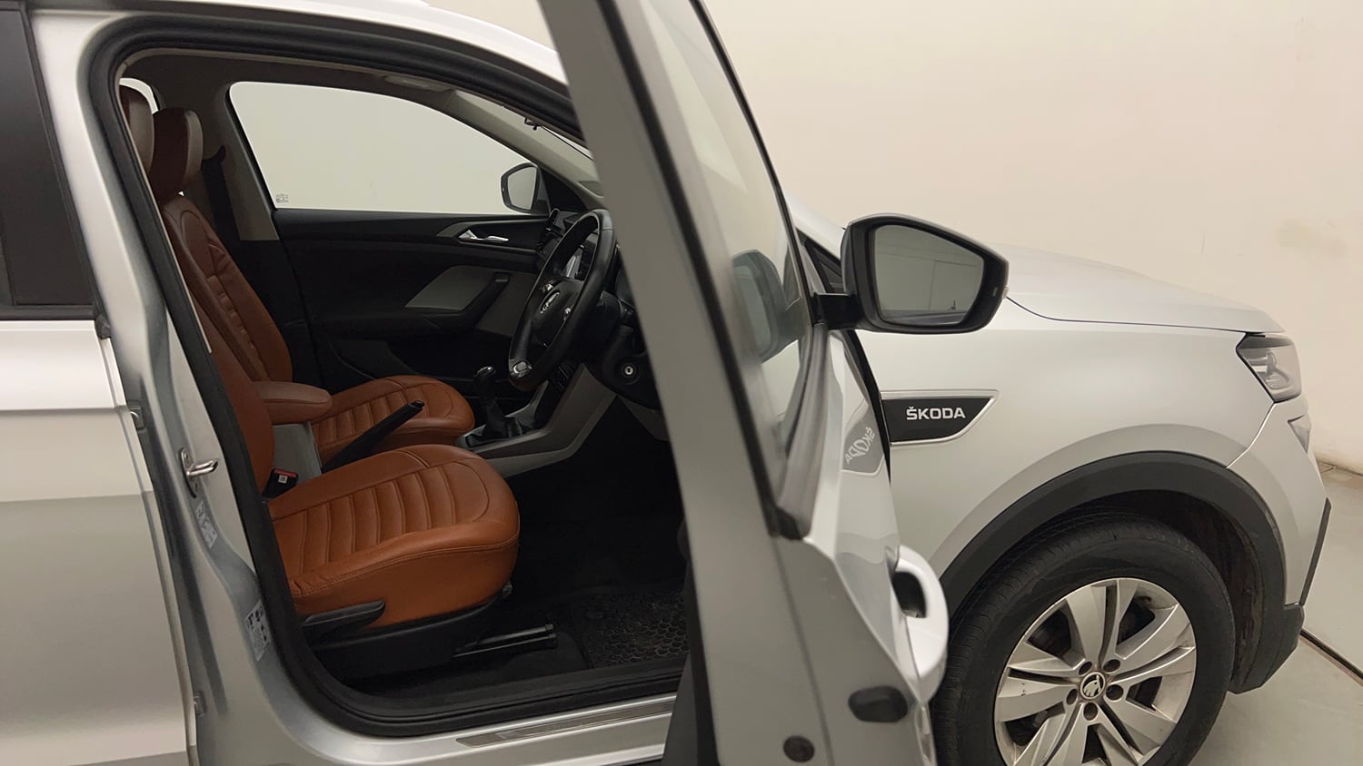 Used 2023 Skoda Kushaq Ambition 1.0L TSI MT Petrol Manual interior RIGHT SIDE FRONT DOOR CABIN VIEW
