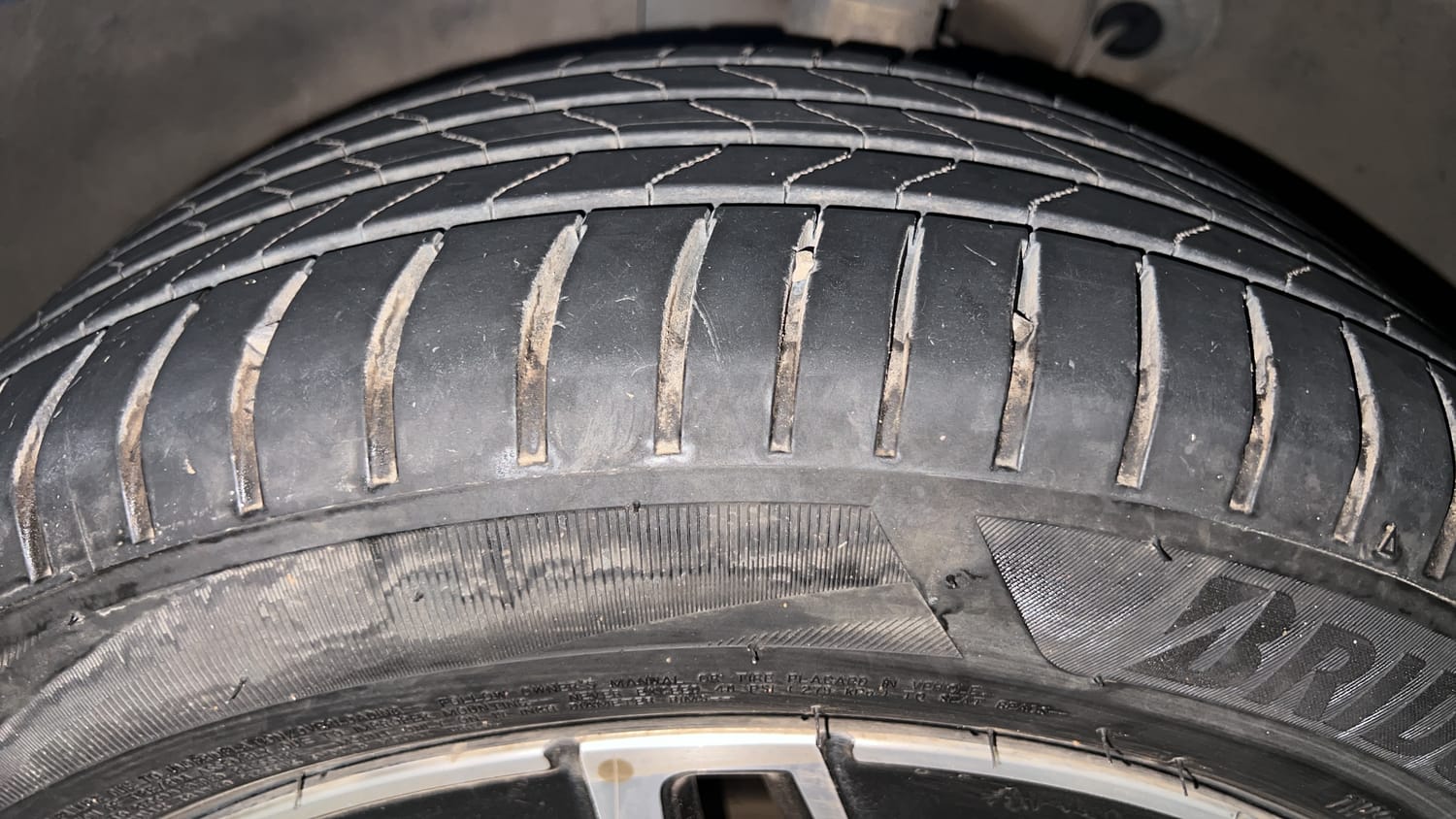 Used 2021 Skoda Octavia L&K 2.0 Petrol Automatic tyres LEFT FRONT TYRE TREAD VIEW