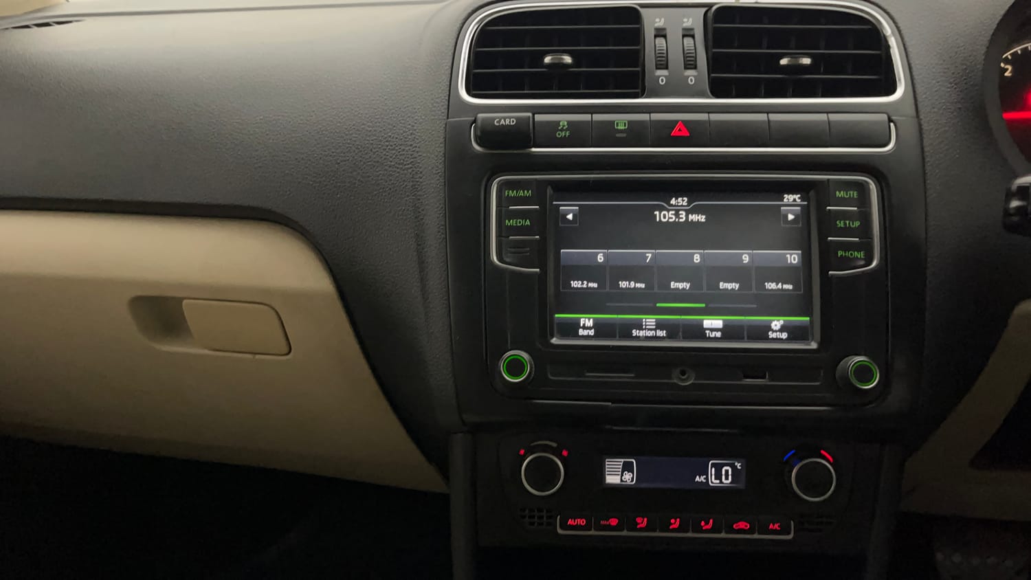 Used 2018 Skoda Rapid Style 1.5 TDI AT Diesel Automatic interior MUSIC SYSTEM & AC CONTROL VIEW