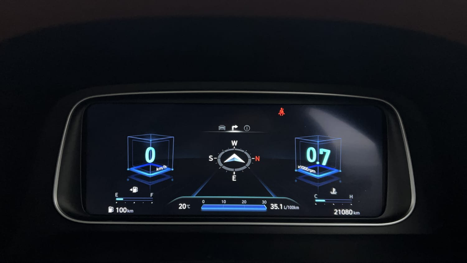 Used 2022 Hyundai Alcazar Platinum 7 STR 2.0 Petrol Petrol Manual interior CLUSTERMETER VIEW