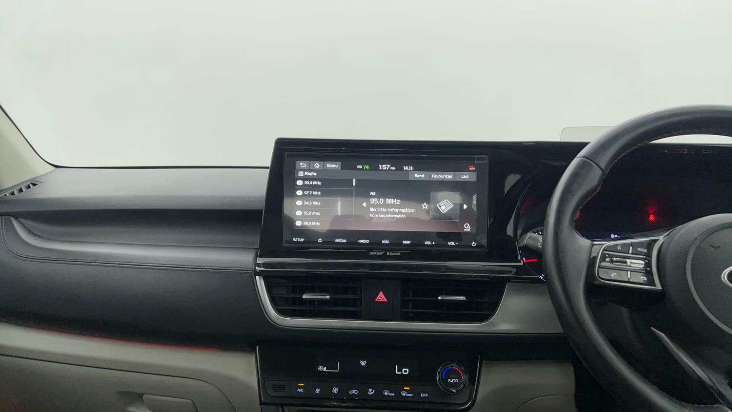 Used 2020 Kia Seltos GTX Plus DCT 1.4 Petrol Automatic interior MUSIC SYSTEM & AC CONTROL VIEW