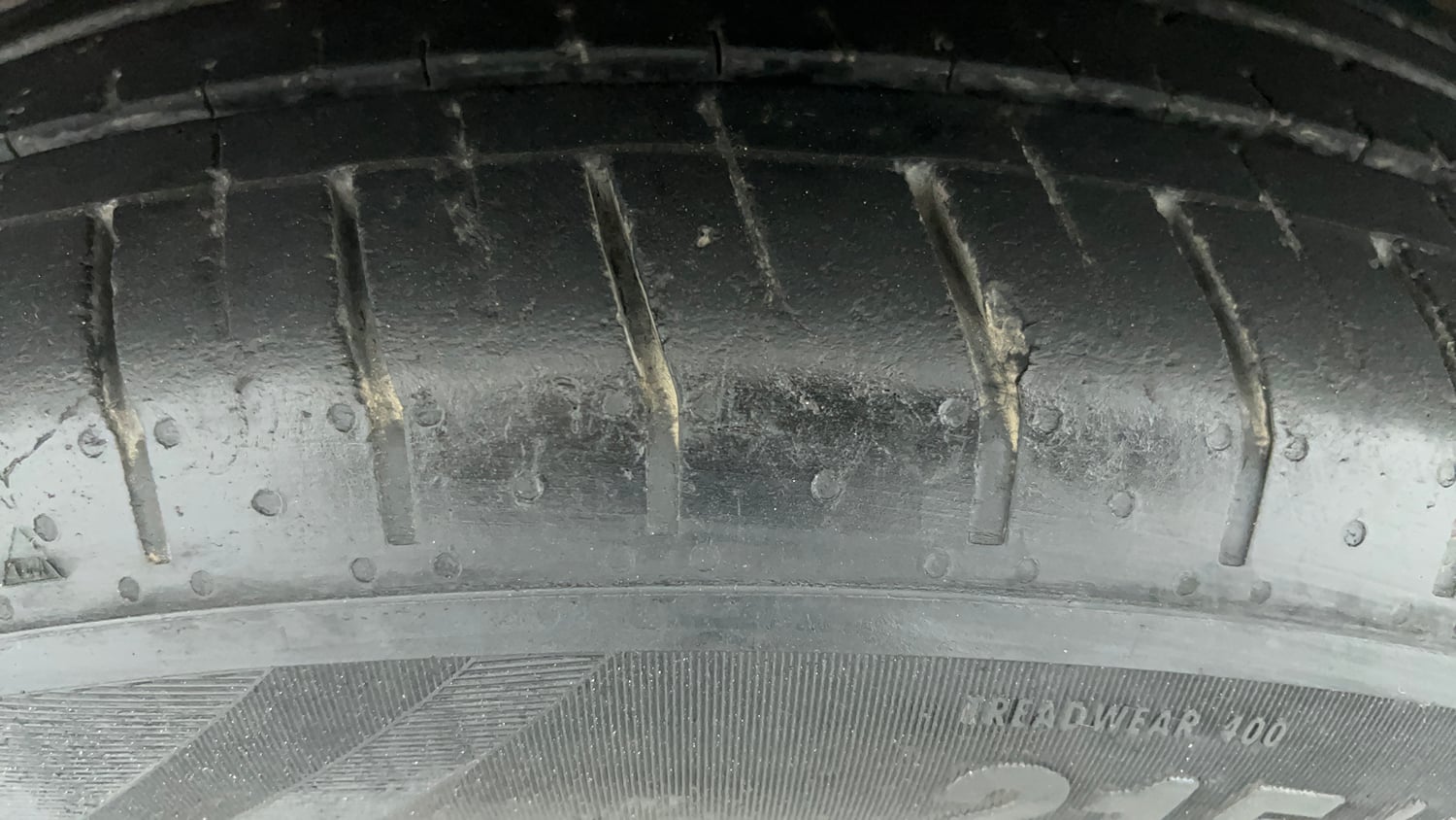 Used 2024 Hyundai Creta SX (O) 1.5 Diesel AT Knight Edition Diesel Automatic tyres LEFT FRONT TYRE TREAD VIEW