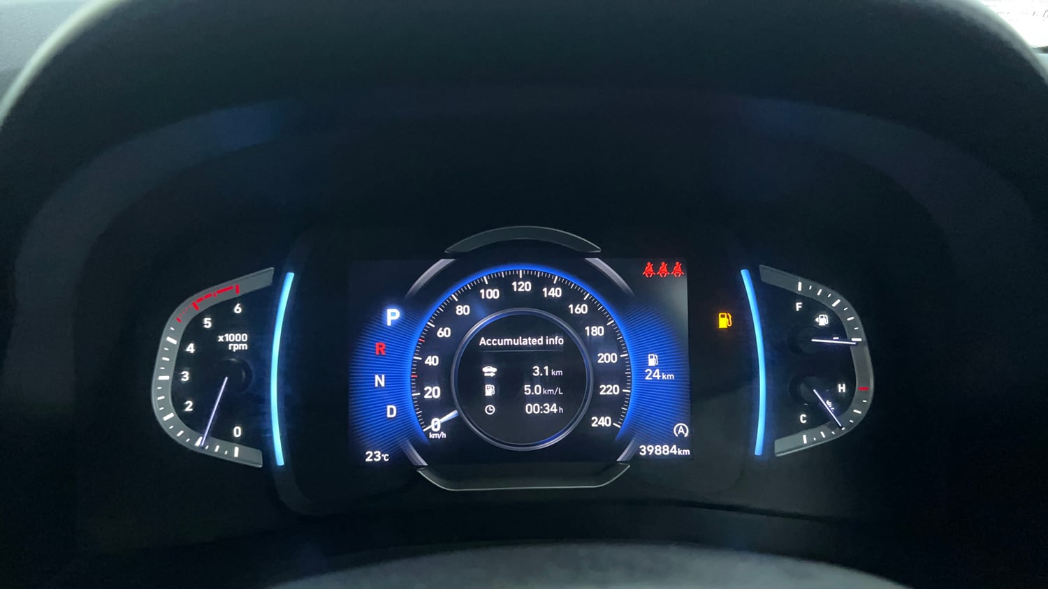 Used 2024 Hyundai Creta SX (O) 1.5 Diesel AT Knight Edition Diesel Automatic interior CLUSTERMETER VIEW