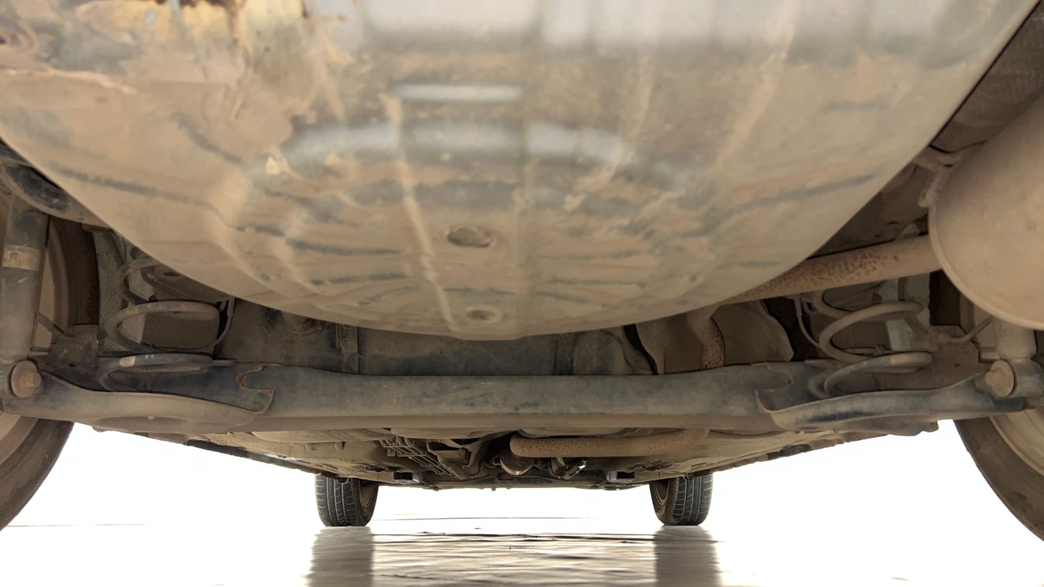 Used 2017 Nissan Sunny XV CVT Petrol Automatic extra REAR UNDERBODY VIEW (TAKEN FROM REAR)