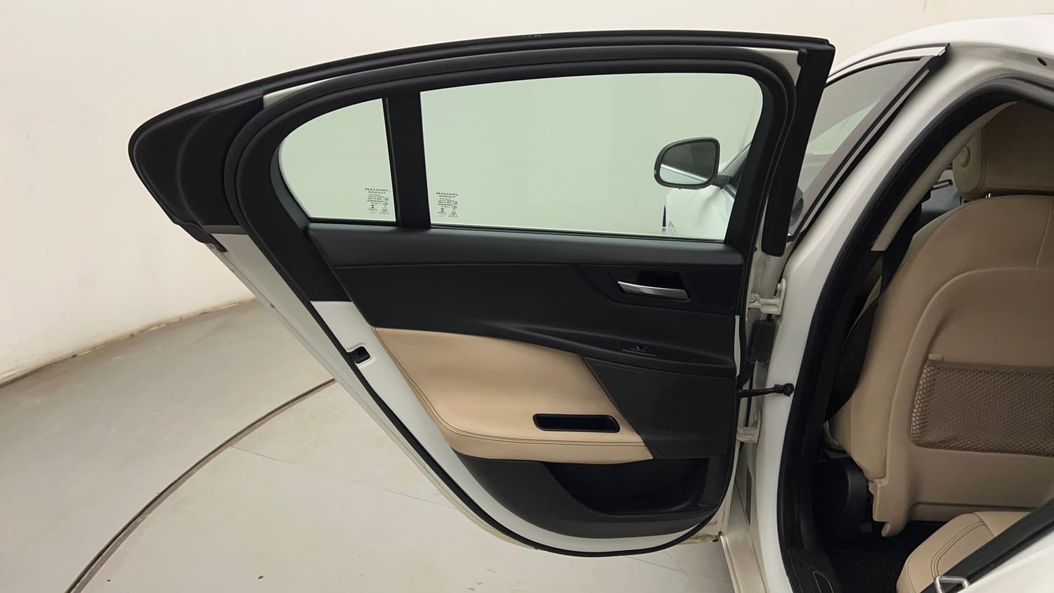 Used 2017 Jaguar XE Prestige Petrol Automatic interior LEFT REAR DOOR OPEN VIEW