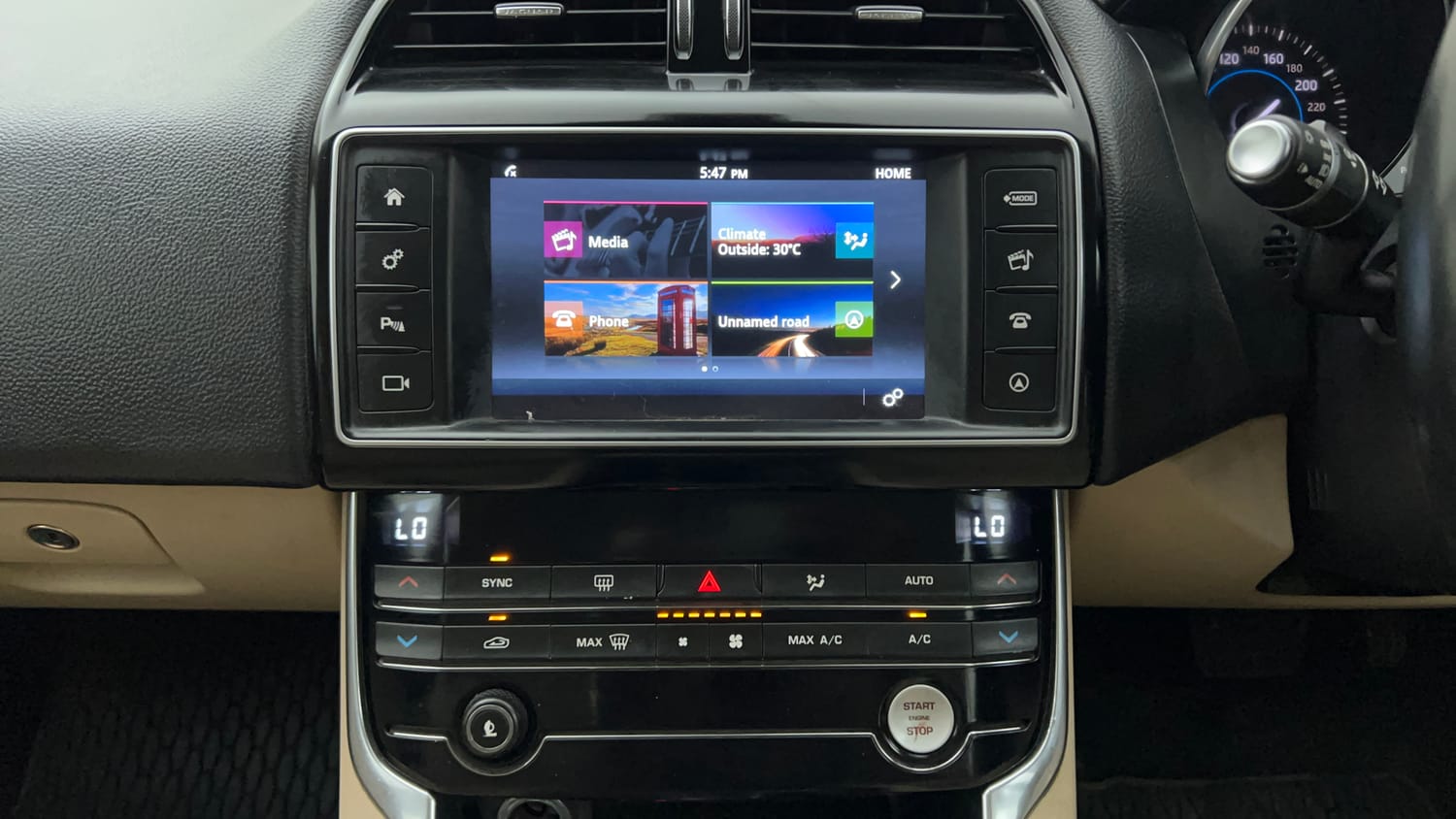 Used 2017 Jaguar XE Prestige Petrol Automatic interior MUSIC SYSTEM & AC CONTROL VIEW