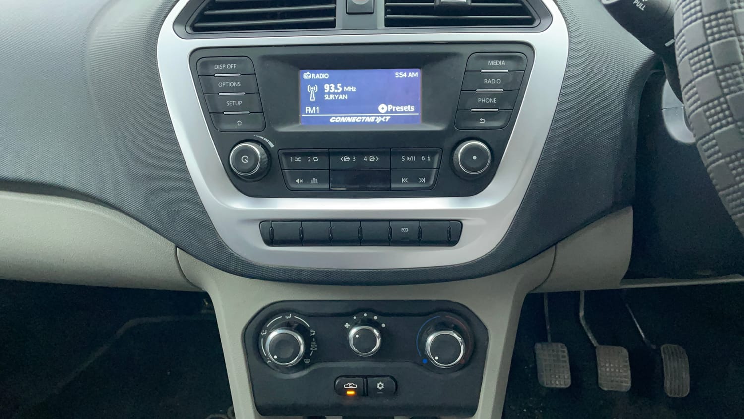 Used 2017 Tata Tiago Revotron XT Petrol Manual interior MUSIC SYSTEM & AC CONTROL VIEW