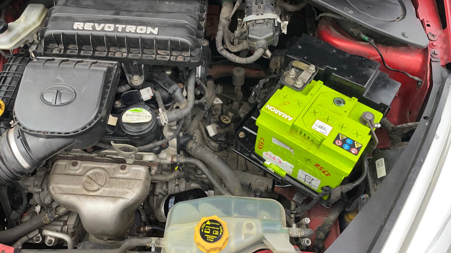 Used 2017 Tata Tiago Revotron XT Petrol Manual engine ENGINE LEFT SIDE VIEW