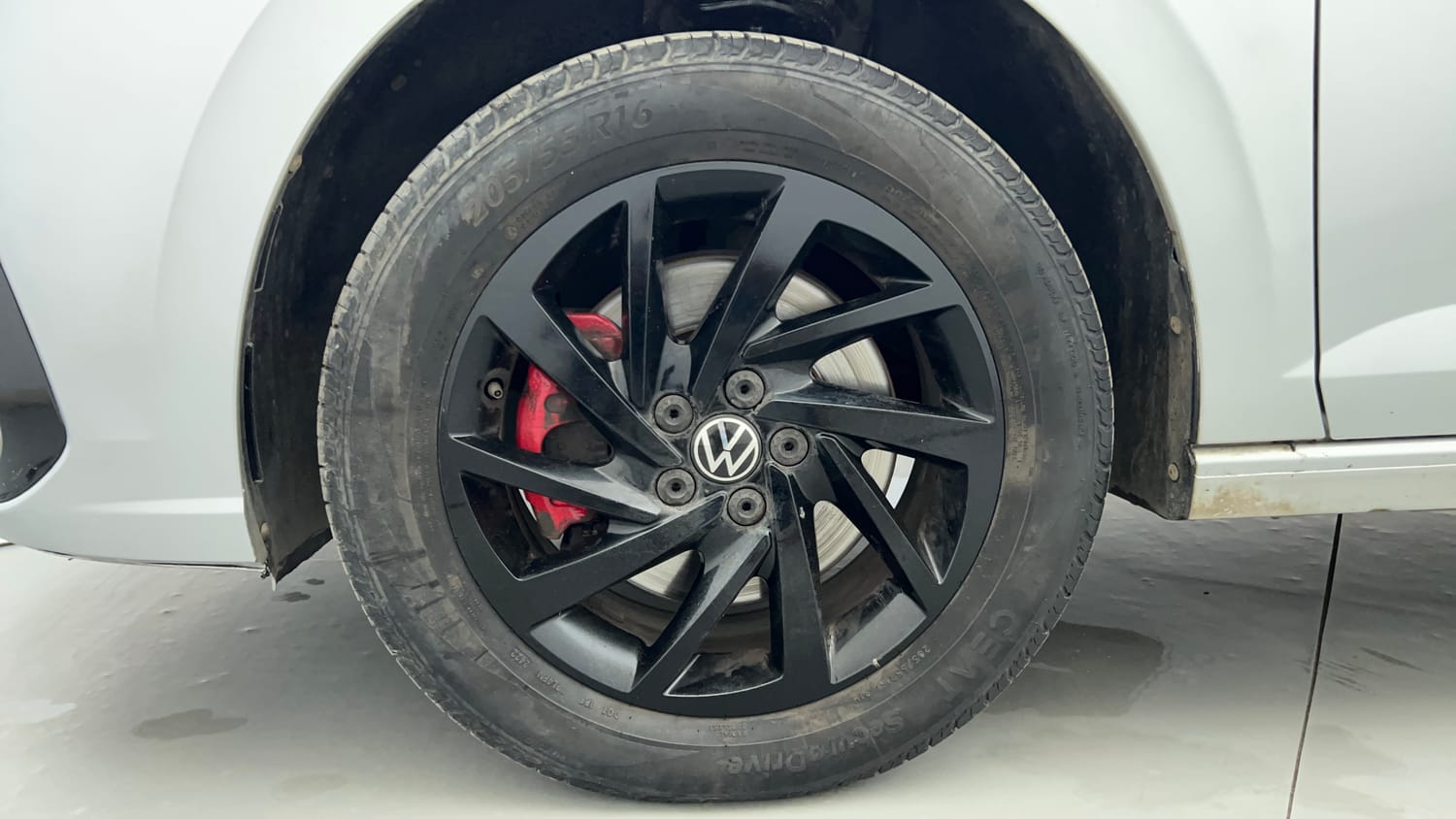 Used 2022 Volkswagen Virtus GT Plus 1.5 TSI EVO DSG Petrol Automatic tyres LEFT FRONT TYRE RIM VIEW