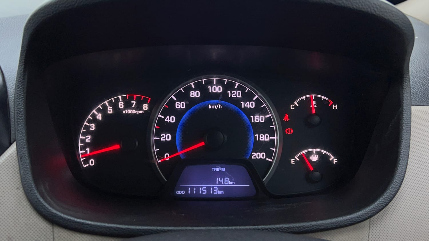 Used 2015 Hyundai Grand i10 Sportz 1.2 Kappa VTVT Petrol Manual interior CLUSTERMETER VIEW