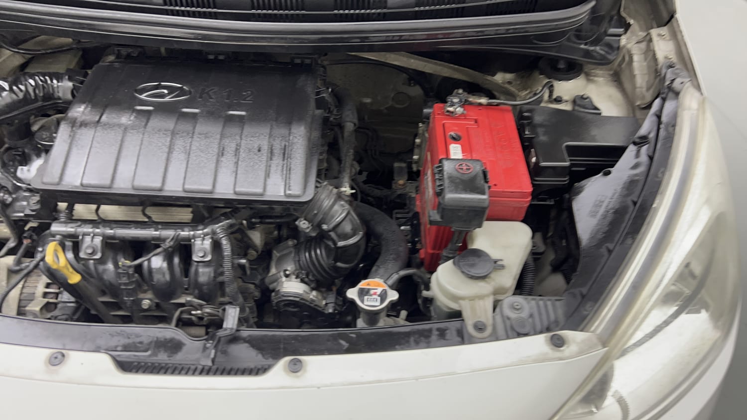 Used 2015 Hyundai Grand i10 Sportz 1.2 Kappa VTVT Petrol Manual engine ENGINE LEFT SIDE VIEW