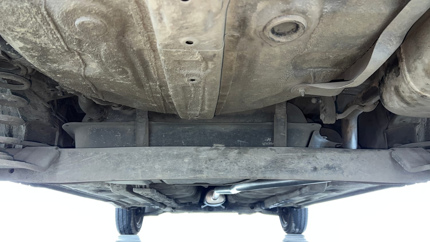 Used 2015 Hyundai Grand i10 Sportz 1.2 Kappa VTVT Petrol Manual extra REAR UNDERBODY VIEW (TAKEN FROM REAR)