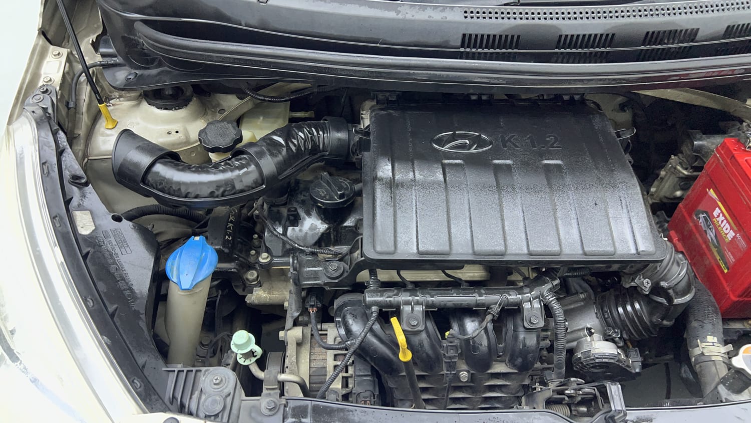 Used 2015 Hyundai Grand i10 Sportz 1.2 Kappa VTVT Petrol Manual engine ENGINE RIGHT SIDE VIEW
