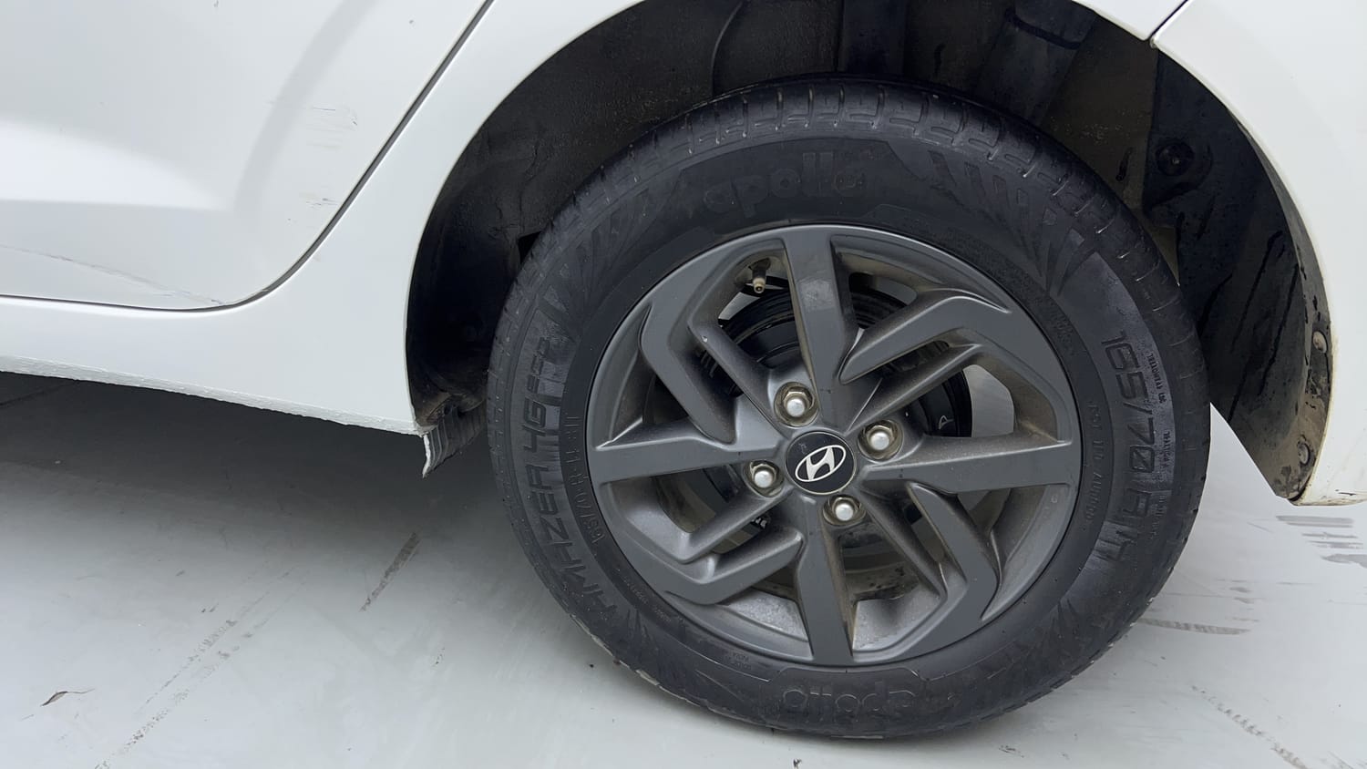 Used 2021 Hyundai Grand i10 Nios Sportz U2 1.2 CRDi Diesel Manual tyres LEFT REAR TYRE RIM VIEW