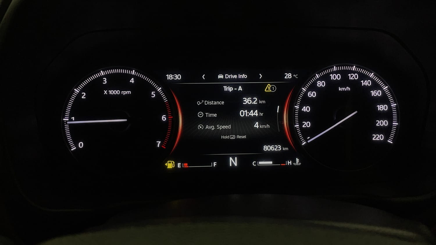 Used 2023 Mahindra Scorpio N Z8 L Petrol MT 7 STR Petrol Manual interior CLUSTERMETER VIEW