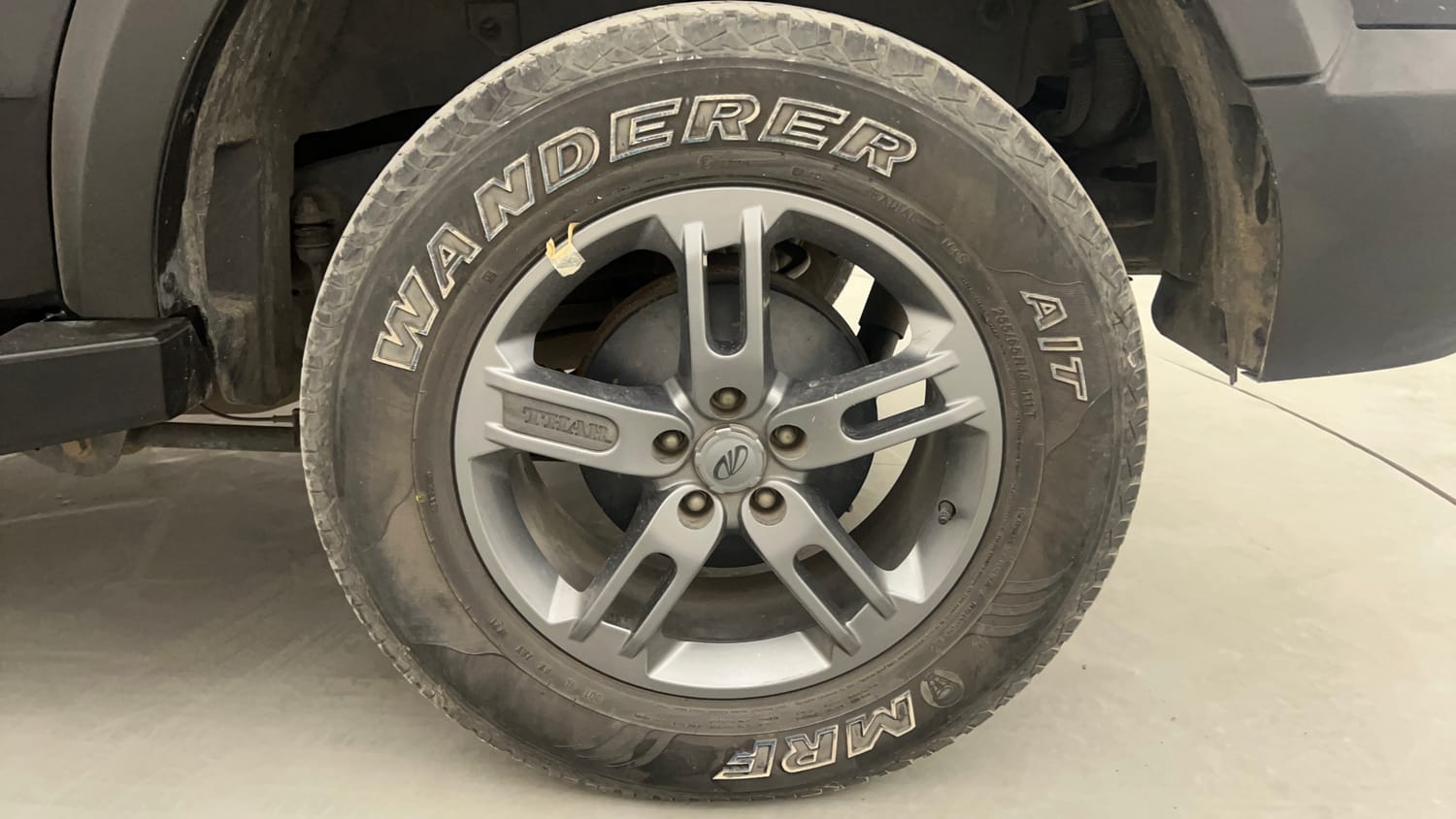 Used 2021 mahindra Thar LX Hard Top Diesel MT 4WD Diesel Manual tyres LEFT REAR TYRE RIM VIEW