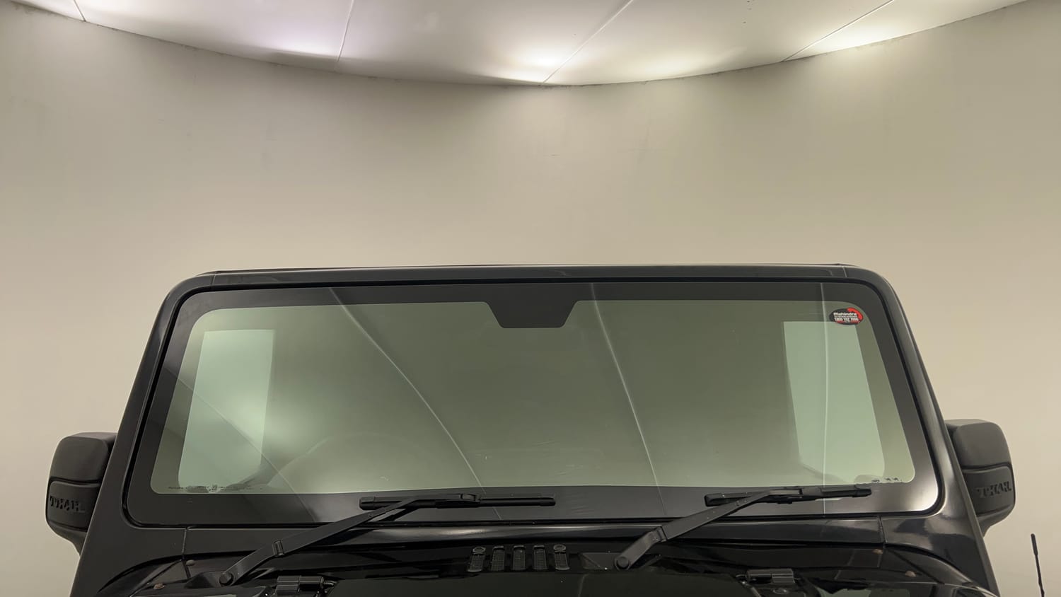 Used 2021 mahindra Thar LX Hard Top Diesel MT 4WD Diesel Manual exterior FRONT WINDSHIELD VIEW
