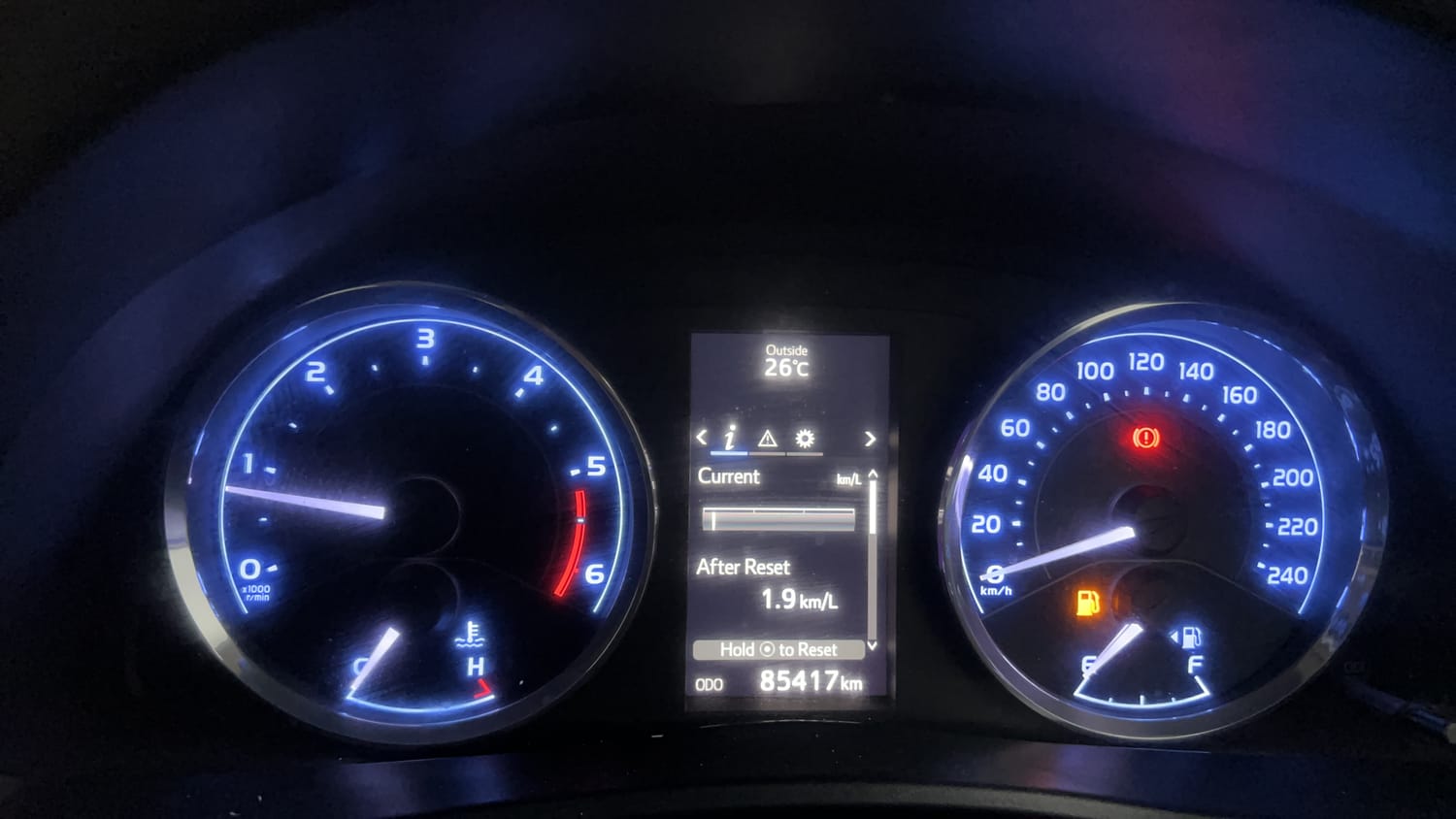 Used 2018 Toyota Corolla Altis GL Diesel Diesel Manual interior CLUSTERMETER VIEW