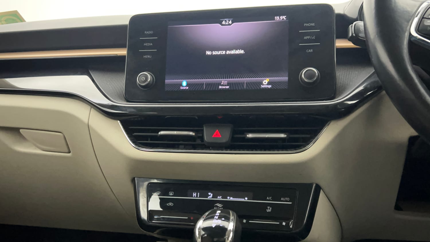 Used 2023 Skoda Slavia Style 1.5L TSI DSG Petrol Automatic interior MUSIC SYSTEM & AC CONTROL VIEW