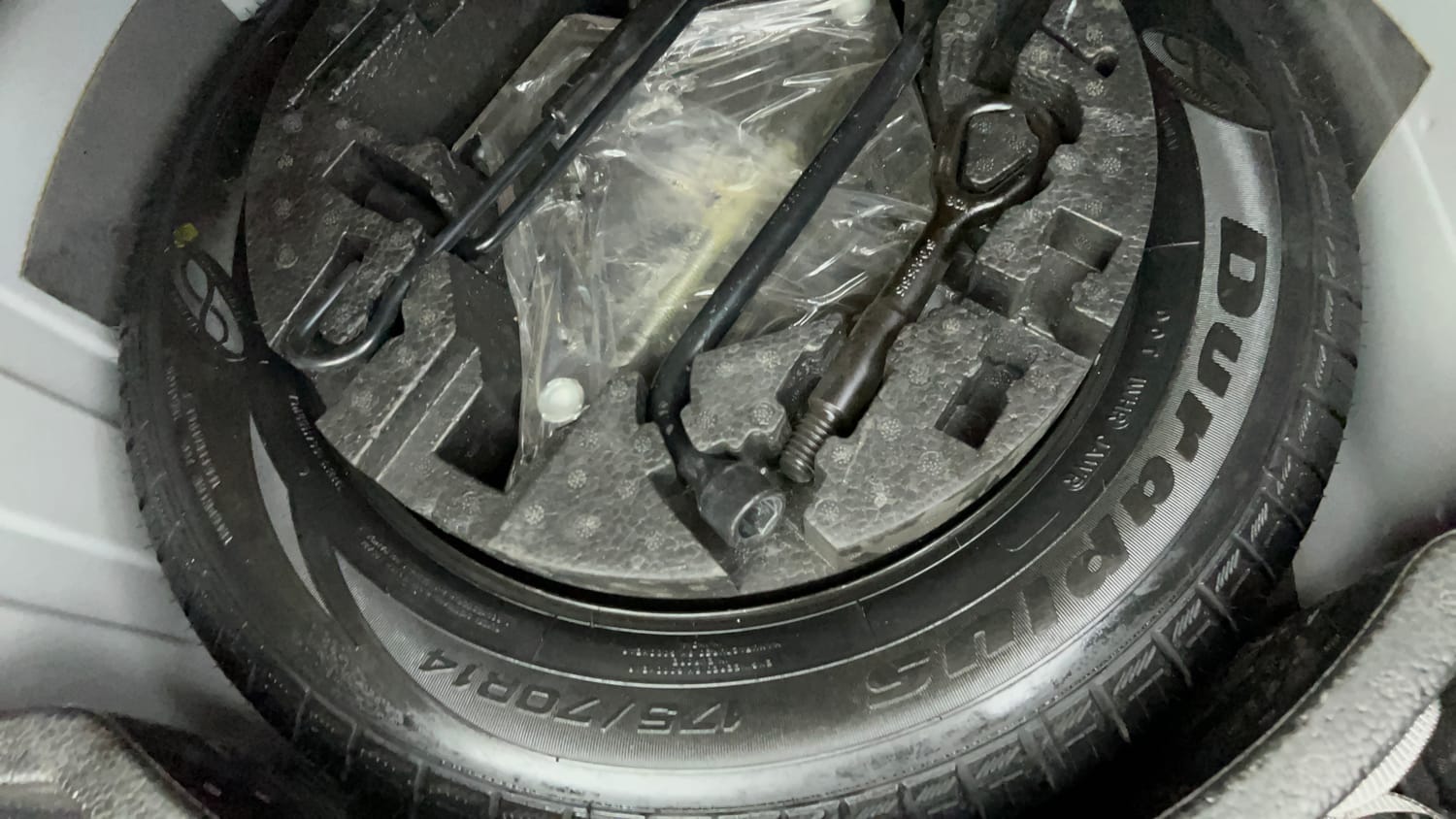 Used 2021 Skoda Rapid Style AT Petrol Automatic tyres SPARE TYRE VIEW