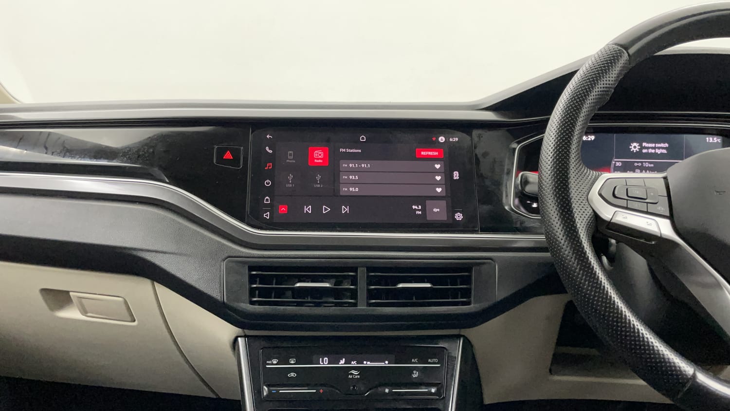 Used 2022 Volkswagen Virtus GT Plus 1.5 TSI EVO DSG Petrol Automatic interior MUSIC SYSTEM & AC CONTROL VIEW