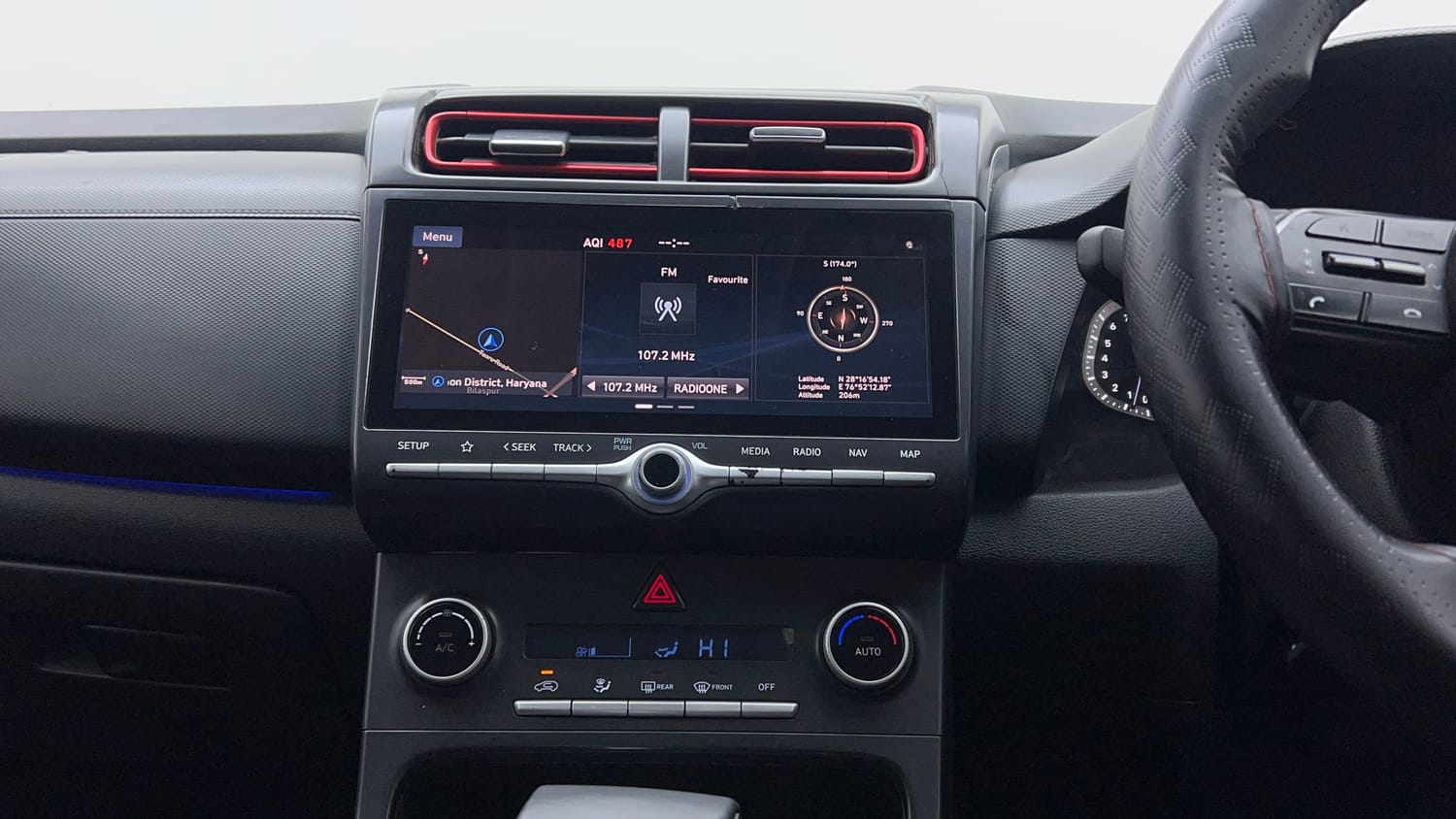 Used 2020 Hyundai Creta SX (O) 1.4 Turbo 7 DCT Petrol Automatic interior MUSIC SYSTEM & AC CONTROL VIEW