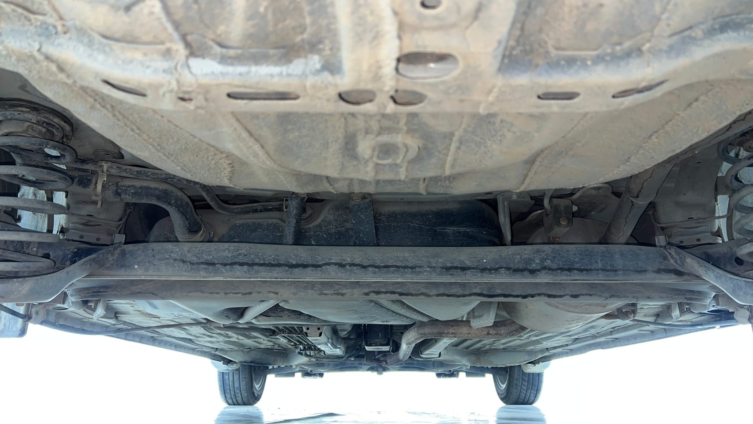 Used 2024 Honda Amaze VX 1.2 Petrol CVT Petrol Automatic extra REAR UNDERBODY VIEW (TAKEN FROM REAR)