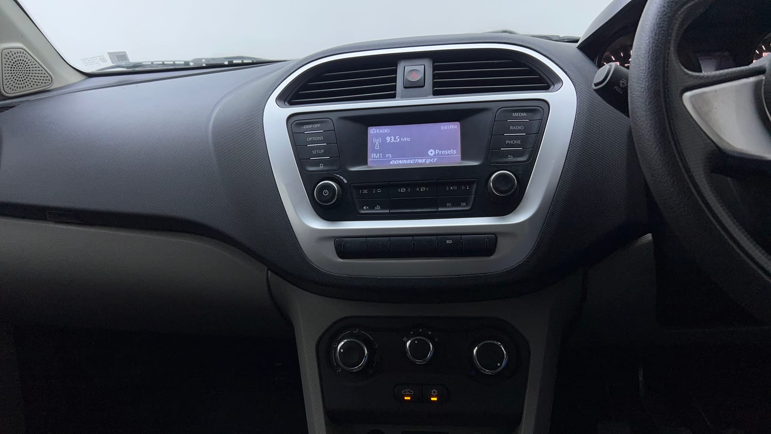 Used 2016 Tata Tiago Revotron XT Petrol Manual interior MUSIC SYSTEM & AC CONTROL VIEW