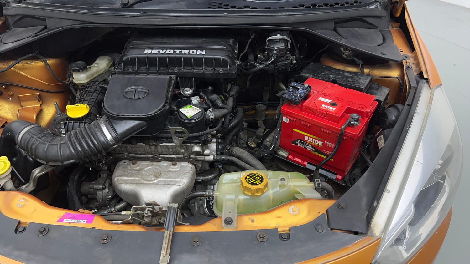 Used 2016 Tata Tiago Revotron XT Petrol Manual engine ENGINE LEFT SIDE VIEW