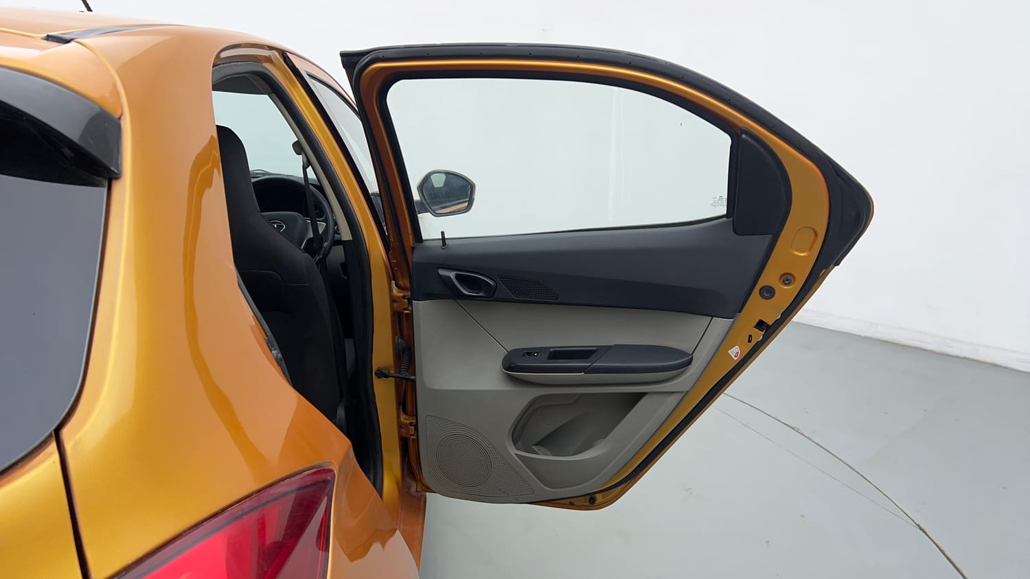 Used 2016 Tata Tiago Revotron XT Petrol Manual interior RIGHT REAR DOOR OPEN VIEW