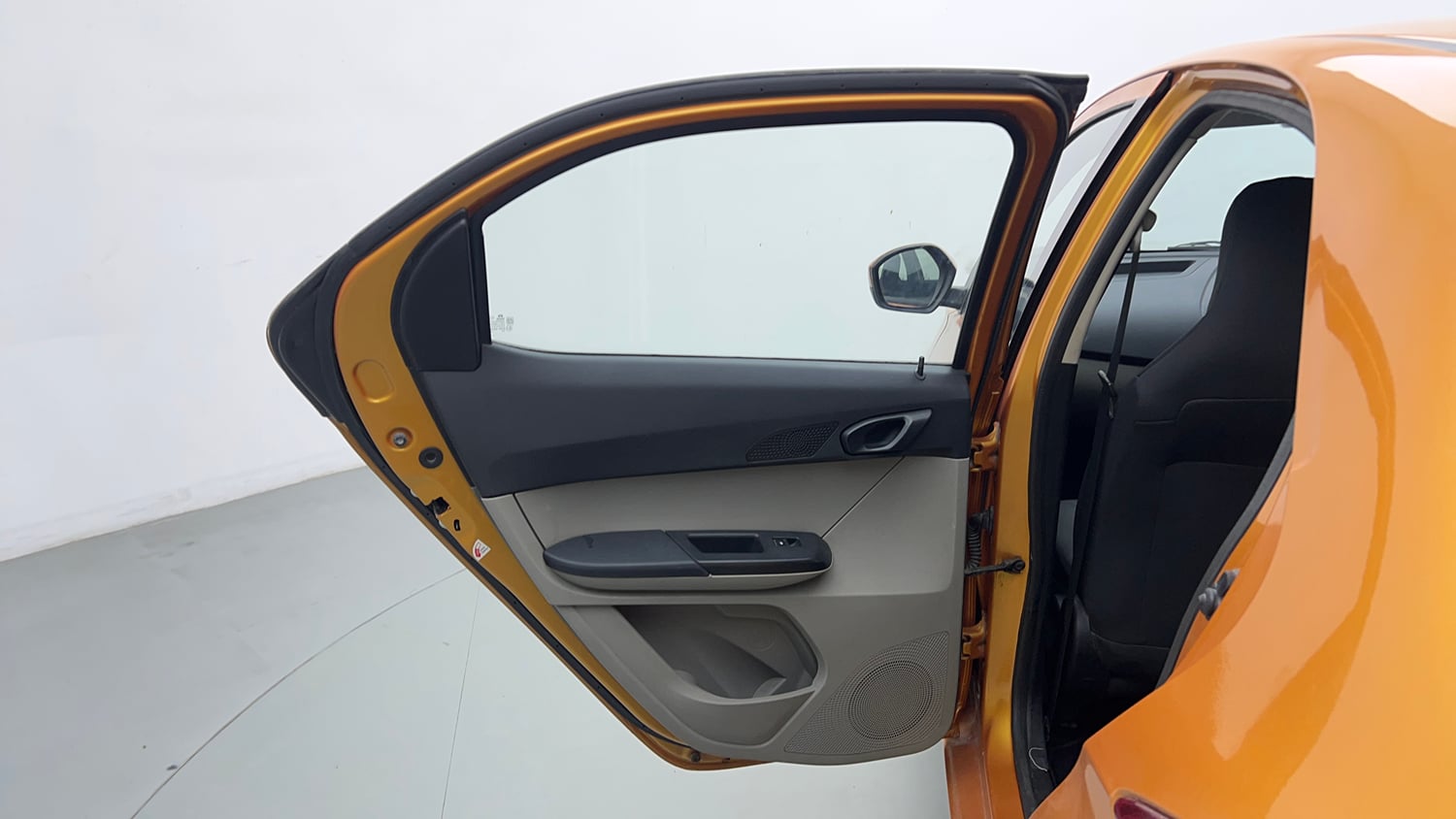 Used 2016 Tata Tiago Revotron XT Petrol Manual interior LEFT REAR DOOR OPEN VIEW