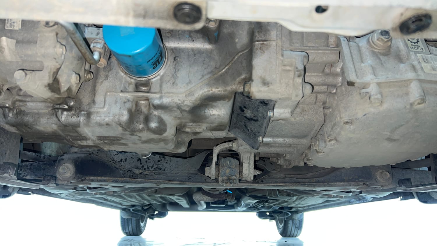 Used 2024 Honda Amaze VX 1.2 Petrol CVT Petrol Automatic extra FRONT LEFT UNDERBODY VIEW