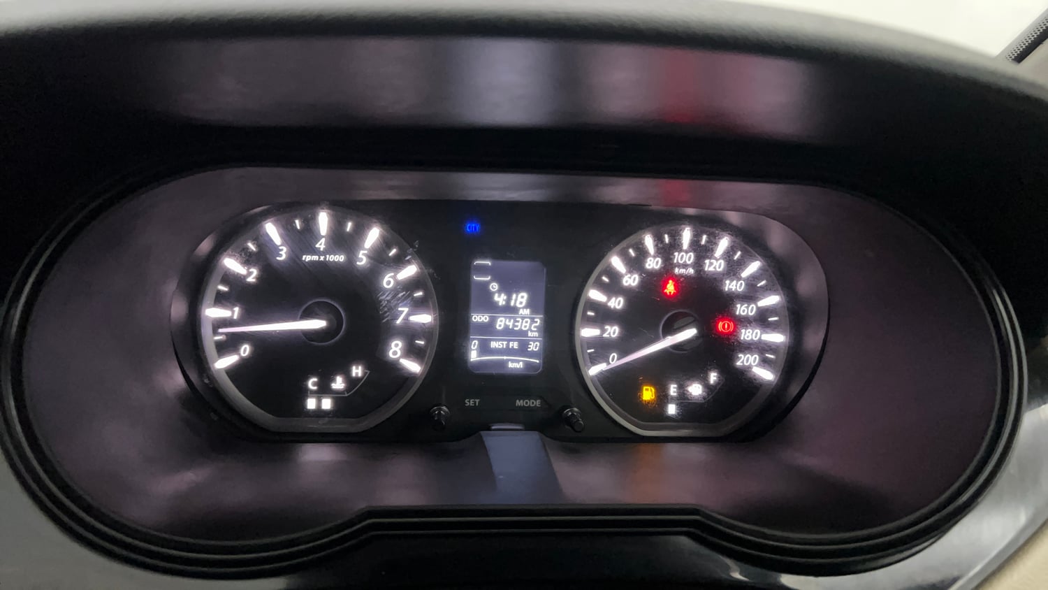 Used 2015 Tata Zest XMS Petrol Petrol Manual interior CLUSTERMETER VIEW
