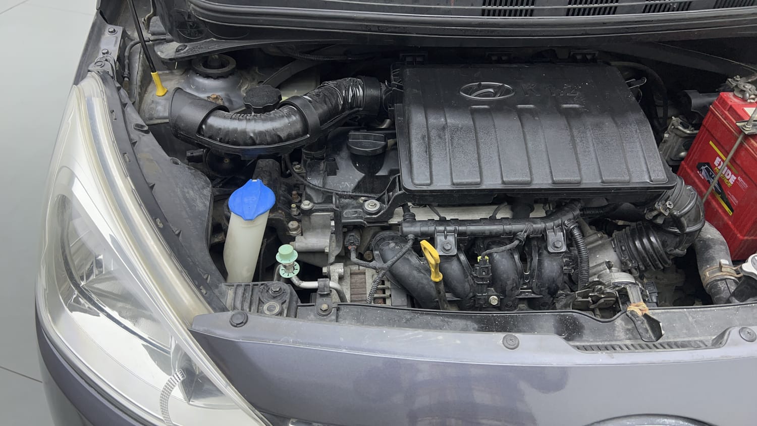 Used 2014 Hyundai Grand i10 Magna 1.2 Kappa VTVT Petrol Manual engine ENGINE RIGHT SIDE VIEW