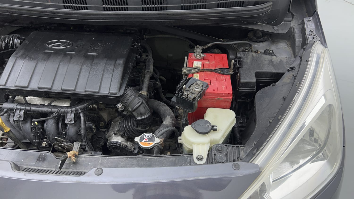 Used 2014 Hyundai Grand i10 Magna 1.2 Kappa VTVT Petrol Manual engine ENGINE LEFT SIDE VIEW