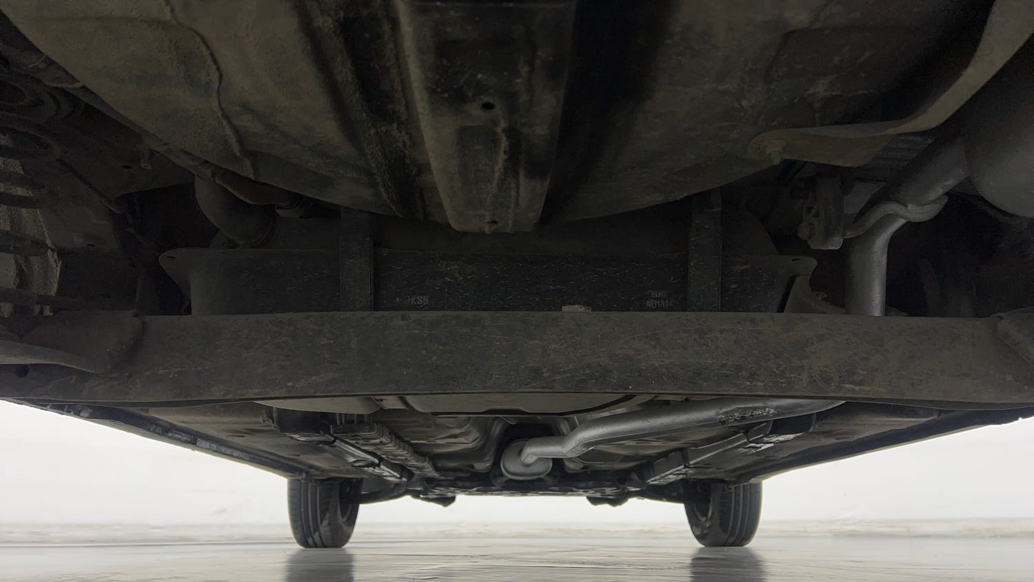 Used 2014 Hyundai Grand i10 Magna 1.2 Kappa VTVT Petrol Manual extra REAR UNDERBODY VIEW (TAKEN FROM REAR)
