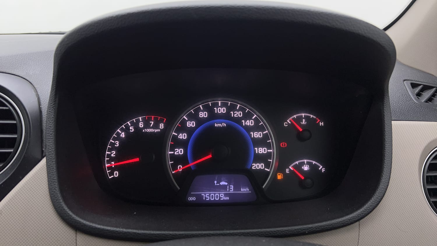 Used 2014 Hyundai Grand i10 Magna 1.2 Kappa VTVT Petrol Manual interior CLUSTERMETER VIEW